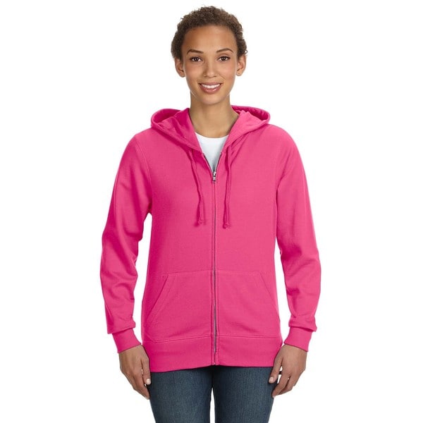 Shop Full-zip Women&#39;s Hot Pink Hoodie - Free Shipping On Orders Over $45 - Overstock - 12264971