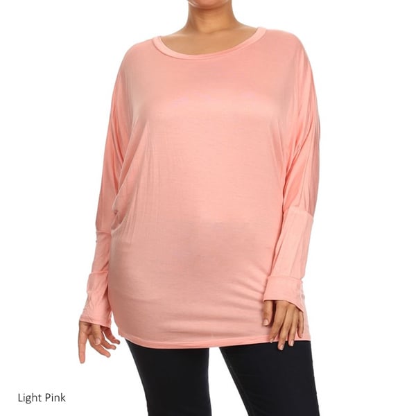 light pink plus size tops