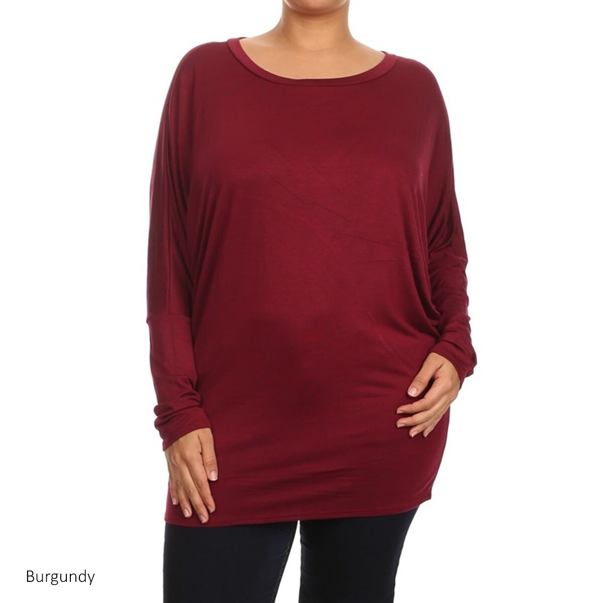 plus size red long sleeve shirt