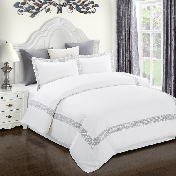 Miranda Haus Glenmont Embroidered Cotton Duvet Cover Set
