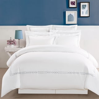LORENZ Embroidered Duvet Cover Set 3 Sizes 200 Thread Count Cotton