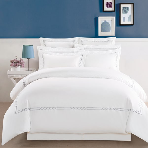 Superior Lorenz Embroidered Cotton Duvet Cover Set