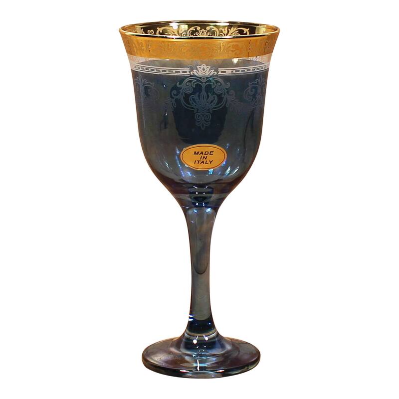 Lorren Home Trend Choice of Color Multicolored 6-piece Wine Goblet Set - Blue Goblets Set of 6-Corona