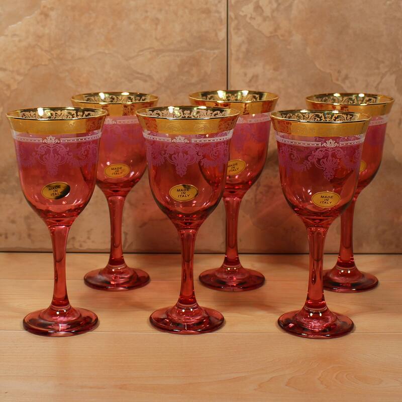 Lorren Home Trend Choice of Color Multicolored 6-piece Wine Goblet Set