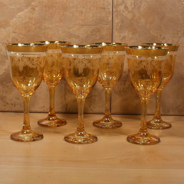 Lorren Home Trend Choice of Color Multicolored 6-piece Wine Goblet Set