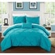 preview thumbnail 2 of 4, Chic Home Whitley Turquoise 8-Piece Bed in a Bag Duvet Cover with Sheet Set