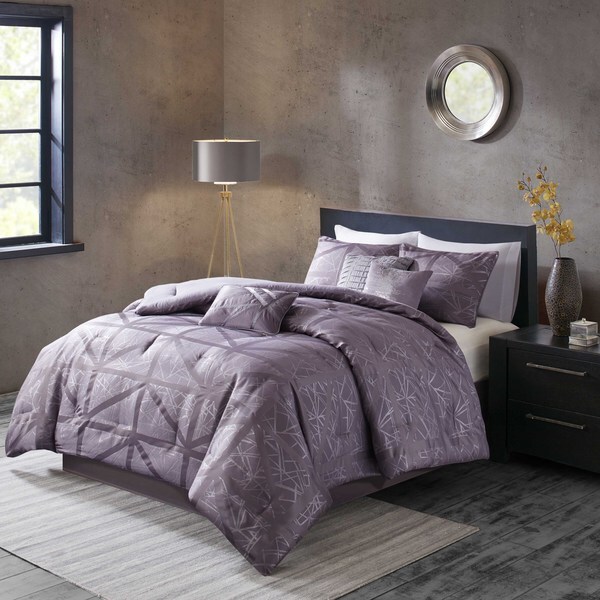 Shop Madison Park Nico Purple Comforter 7-piece Set - Overstock - 12269080