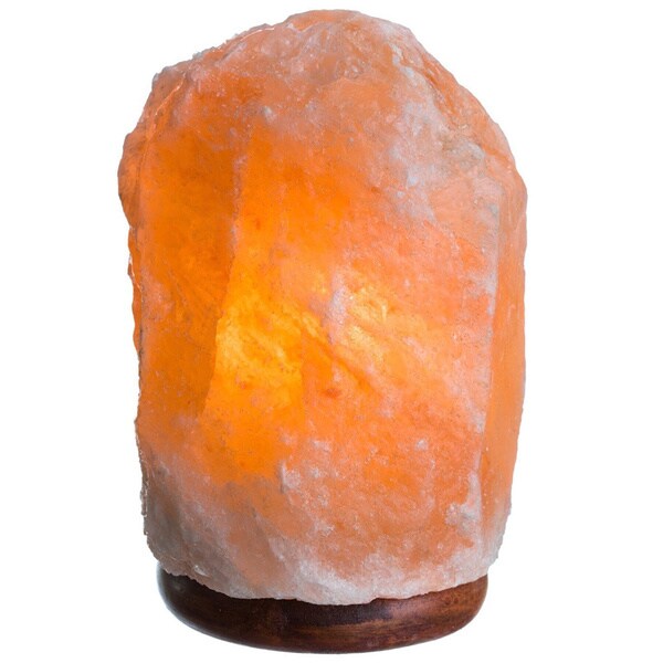 Shop Natural Himalayan Rock Salt 13-19-pound Lamp With Wood Base ...