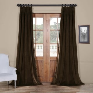 Exclusive Fabrics Signature Pinch-pleated Blackout Solid Velvet Curtain Panel