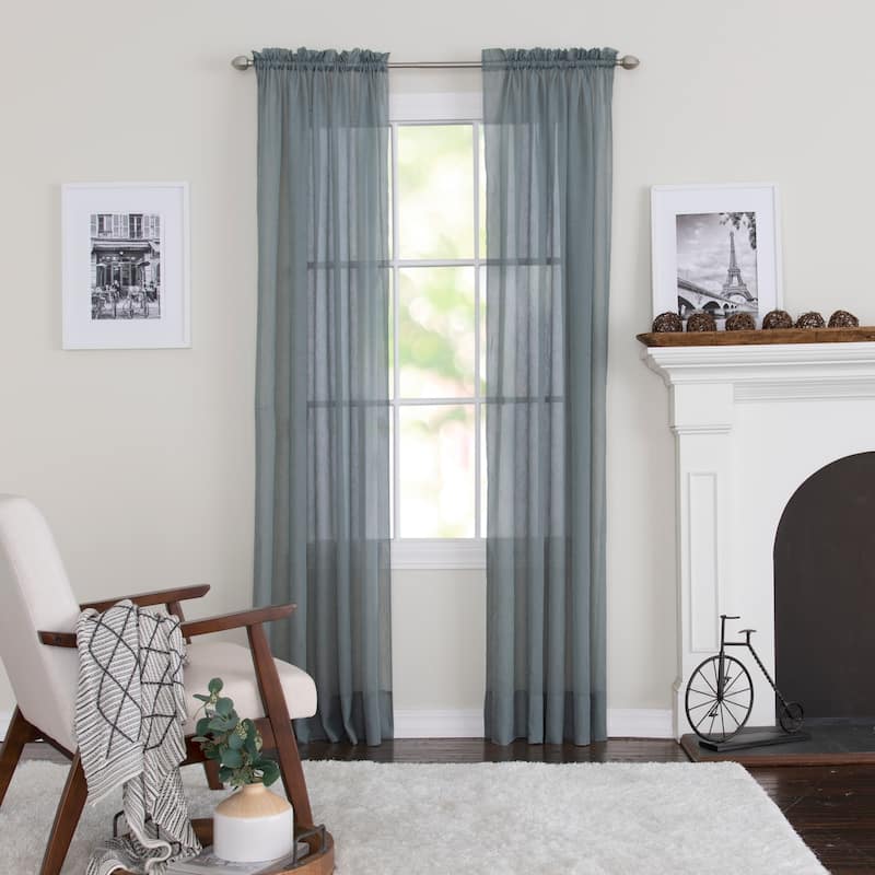 Miller Curtains Preston 63-inch Rod Pocket Sheer Curtain Panel - 52 x 63 - 52 x 63
