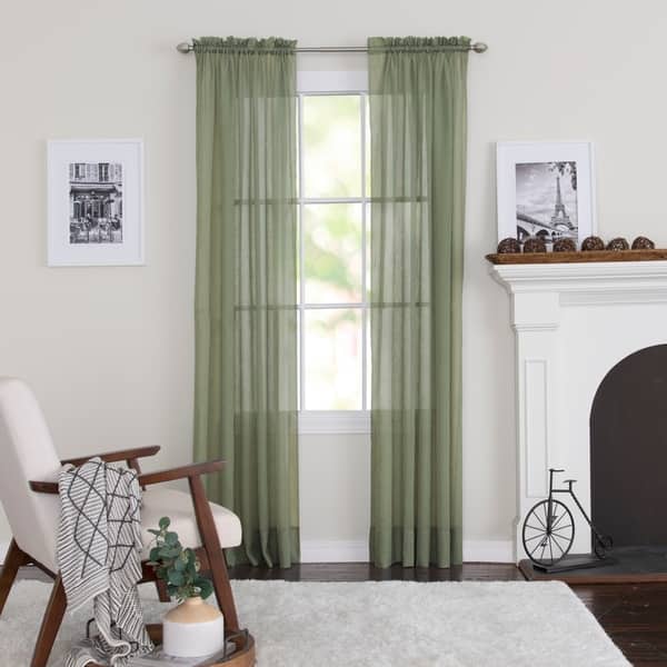 Miller Curtains Preston 63 Inch Rod Pocket Sheer Curtain Curtains Preston 63 Inch Rod Pocket
