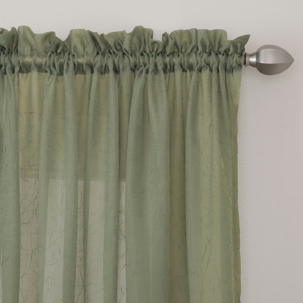 Miller Curtains Preston Sheer 108-Inch Rod Pocket Curtain Panel - 52 X 108 - 52 X 108