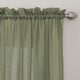 preview thumbnail 1 of 13, Miller Curtains Preston 84-Inch Rod Pocket Sheer Curtain Panel 52 x 84 - Basil