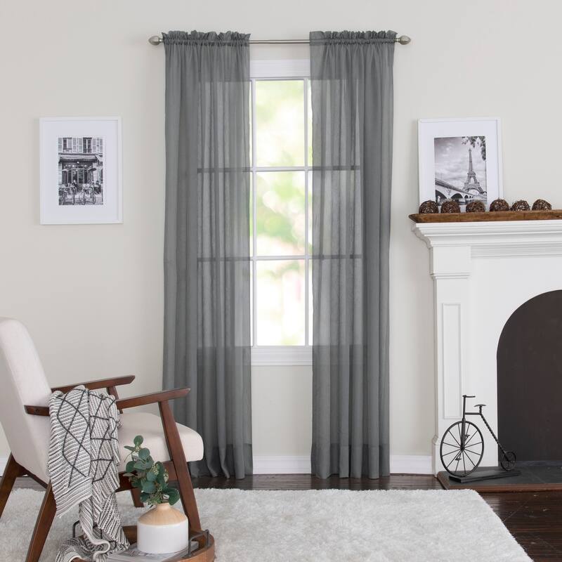 Miller Curtains Preston 95-inch Rod Pocket Sheer Curtain Panel