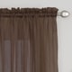 preview thumbnail 17 of 24, Miller Curtains Preston 95-inch Rod Pocket Sheer Curtain Panel 52 x 95 - Brown