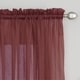 preview thumbnail 25 of 24, Miller Curtains Preston 95-inch Rod Pocket Sheer Curtain Panel 52 x 95 - Crimson