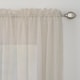 preview thumbnail 23 of 24, Miller Curtains Preston 95-inch Rod Pocket Sheer Curtain Panel 52 x 95 - Linen