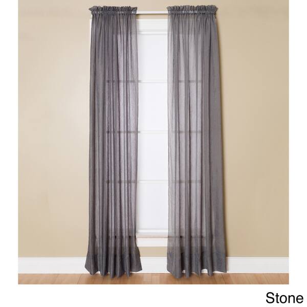 Shop Miller Curtains Preston 95 Inch Rod Pocket Sheer Curtain