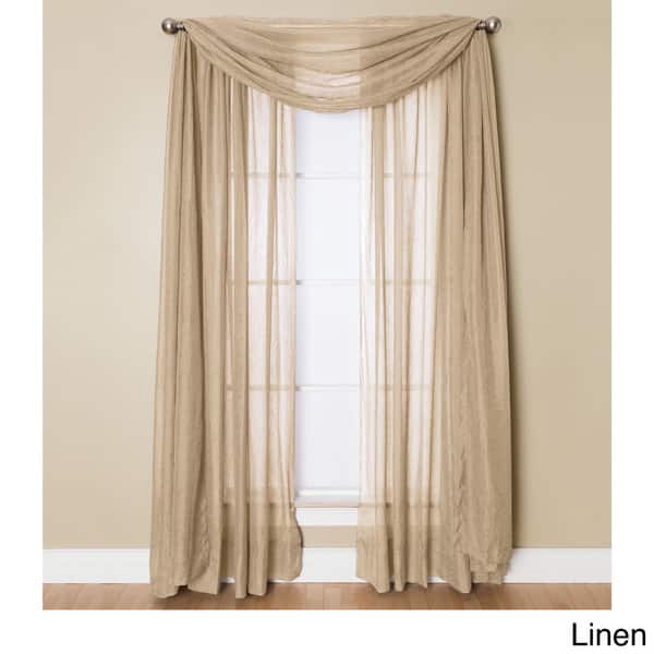 Shop Miller Curtains Preston 216 Inch Sheer Window Scarf On Sale