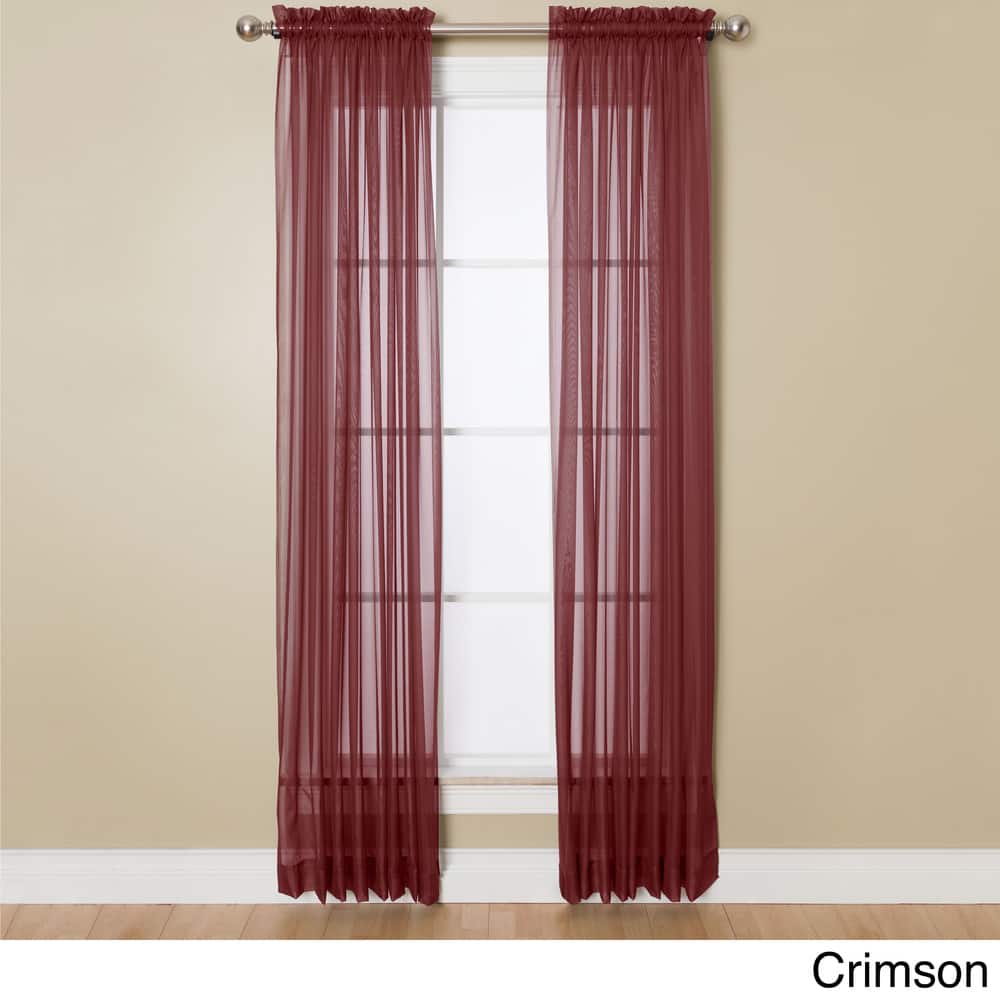 Miller Curtains Angelica Sheer 95-inch Rod Pocket Curtain Panel