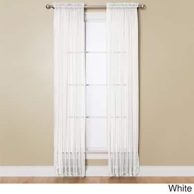 Miller Curtains Angelica Sheer 95-inch Rod Pocket Curtain Panel