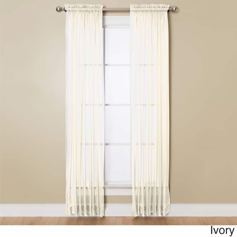 Miller Curtains Angelica Sheer 95-inch Rod Pocket Curtain Panel