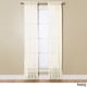 preview thumbnail 4 of 17, Miller Curtains Angelica Sheer 95-inch Rod Pocket Curtain Panel 59 x 95 - Ivory