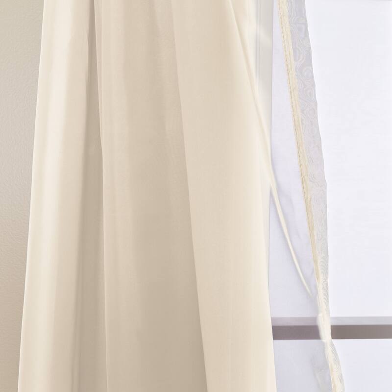 Miller Curtains Angelica Sheer 95-inch Rod Pocket Curtain Panel