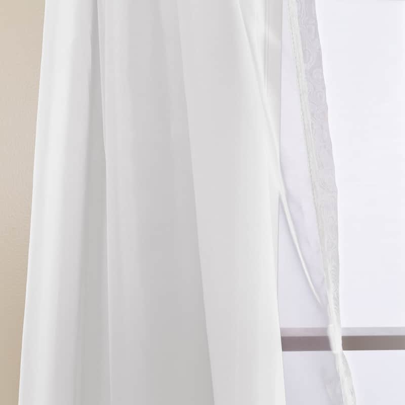 Miller Curtains Angelica Sheer 95-inch Rod Pocket Curtain Panel