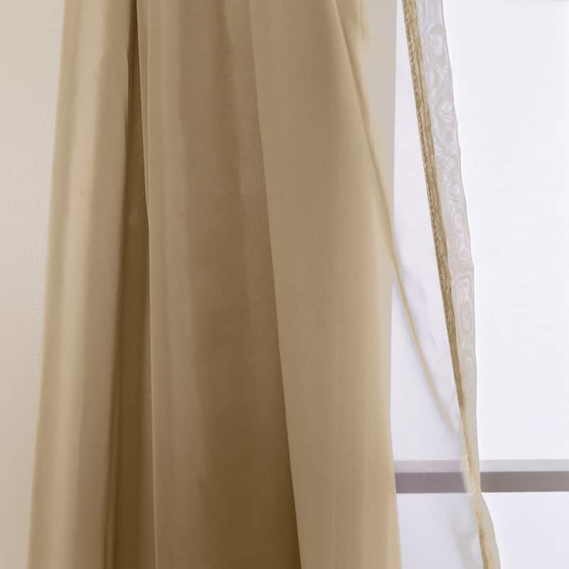 Miller Curtains Angelica Sheer 95-inch Rod Pocket Curtain Panel