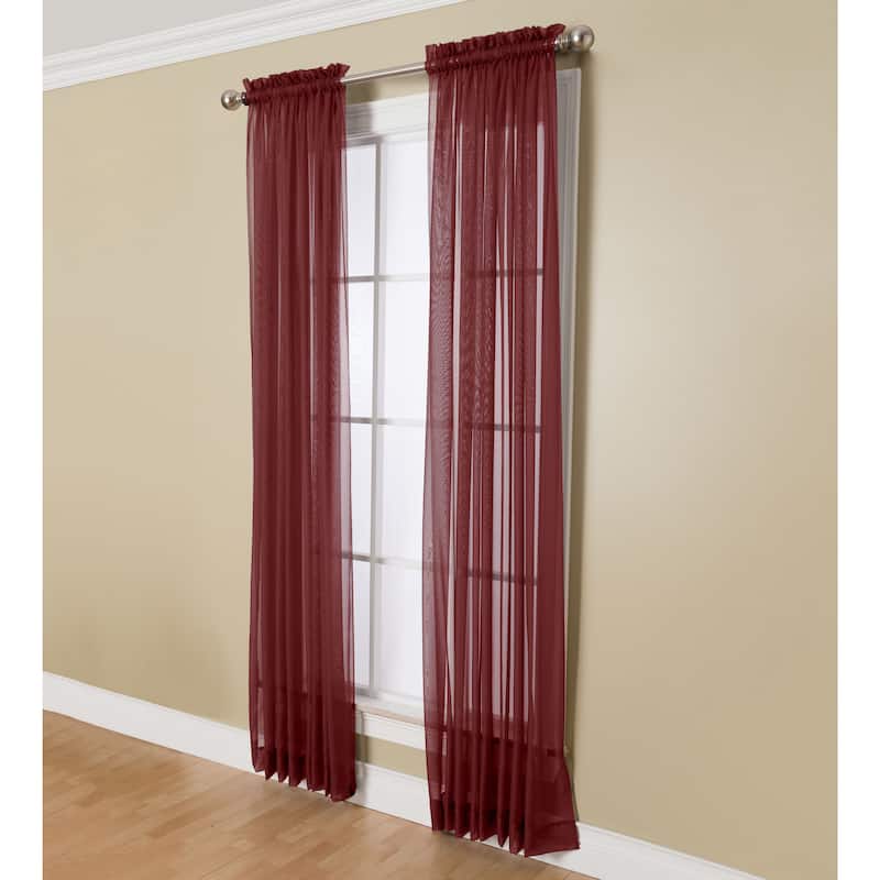 Miller Curtains Angelica Sheer 95-inch Rod Pocket Curtain Panel