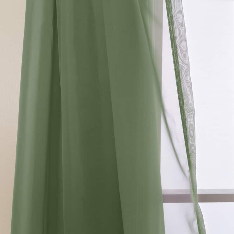 Miller Curtains Angelica Sheer 95-inch Rod Pocket Curtain Panel