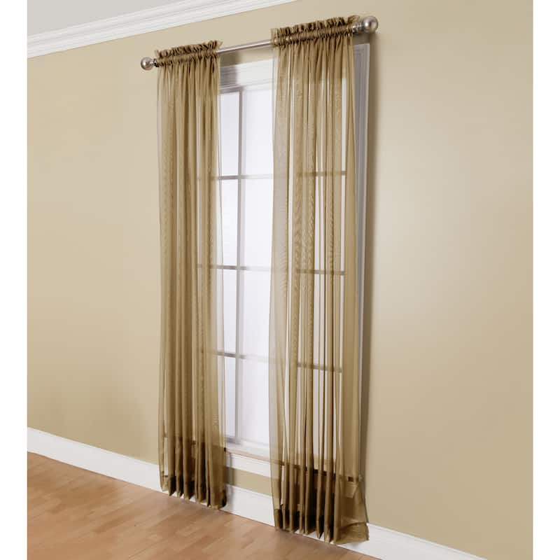 Miller Curtains Angelica Sheer 95-inch Rod Pocket Curtain Panel