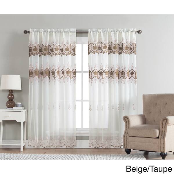 Shop Artistic Linen Elsa Sheer 84 Inch Macrame Curtain Panel