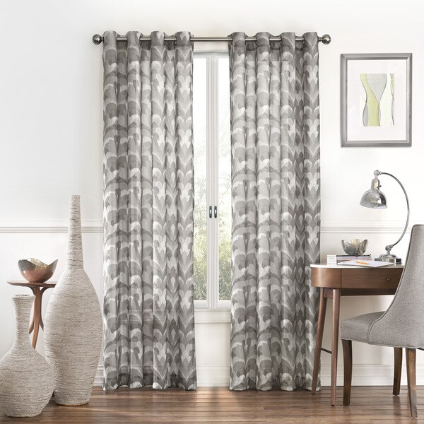 Eclipse Amadora Ikat Light Filtering Sheer Curtain Panel