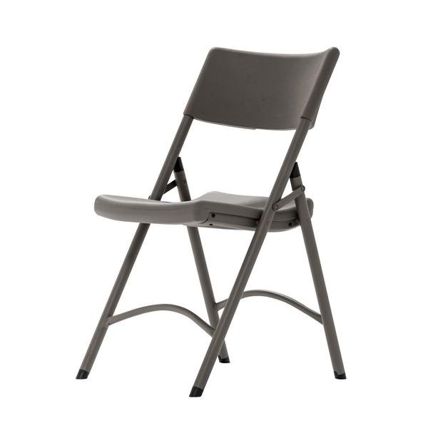 Cosco Commercial 4 Pack Heavy Duty Blow Mold Brown Folding Chair