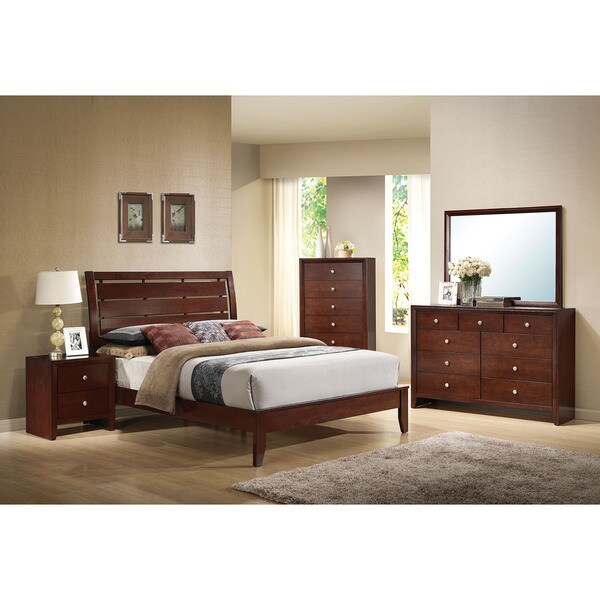 Ilana Brown Cherry 4-piece Bedroom Set
