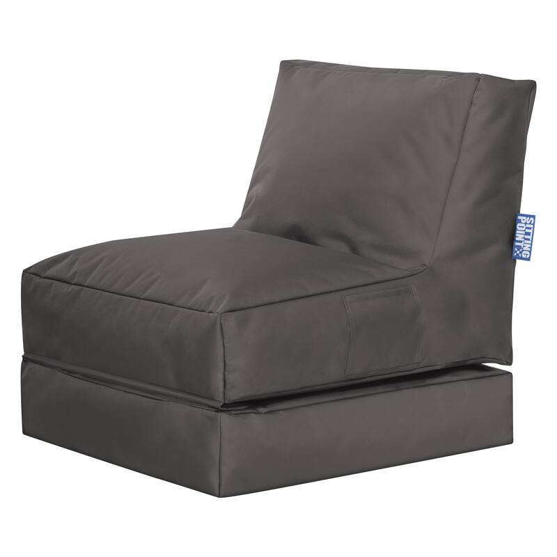 Sitting Point Twist Brava Lounge Bean Bag Chair - Grey