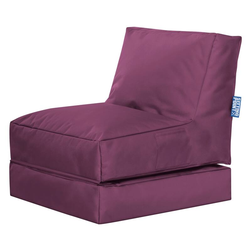 Sitting Point Twist Brava Lounge Bean Bag Chair - Purple