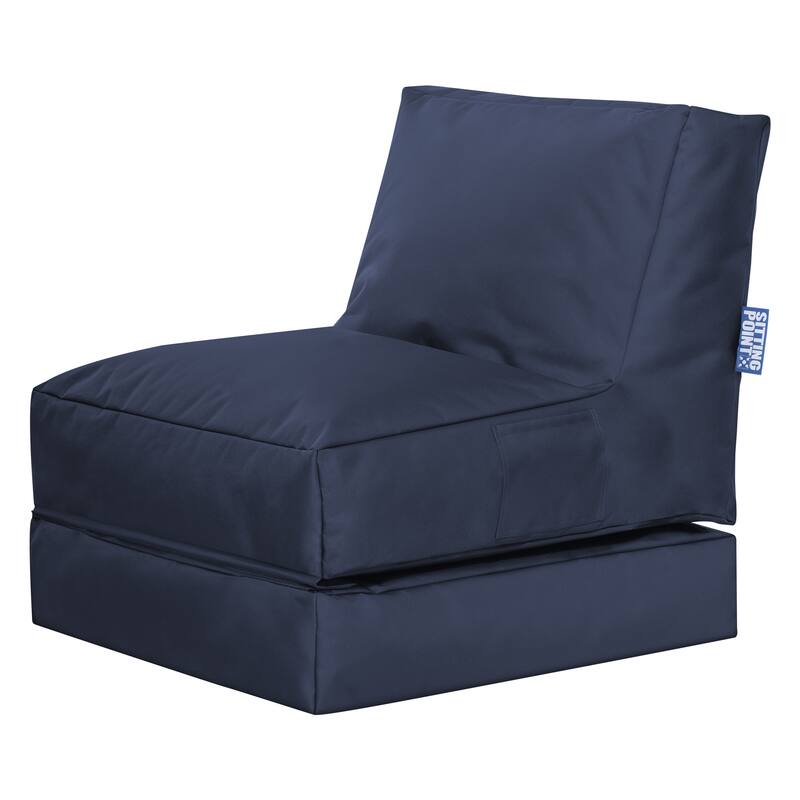 Sitting Point Twist Brava Lounge Bean Bag Chair - Blue