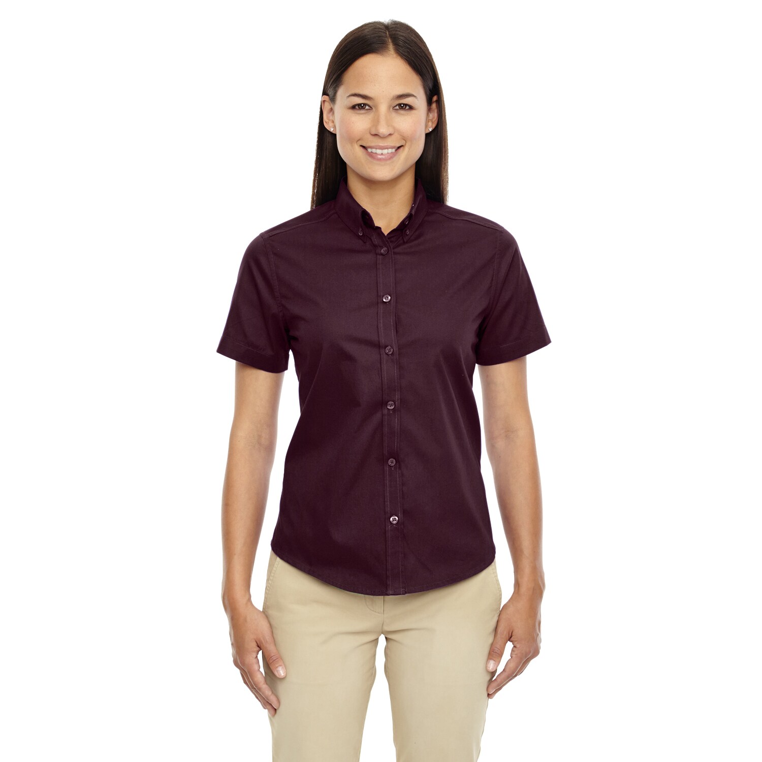 burgundy dress shirt womens