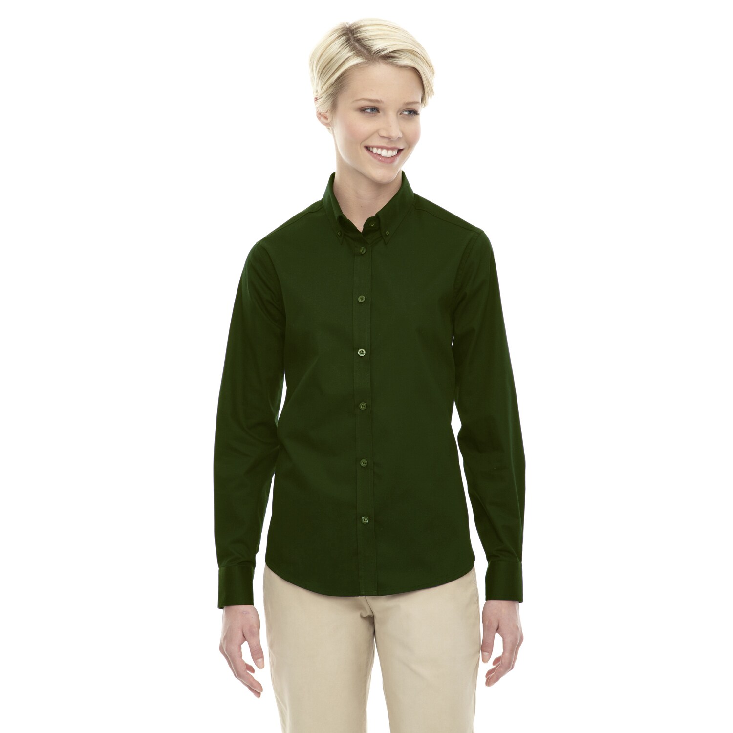 green dress shirt women's
