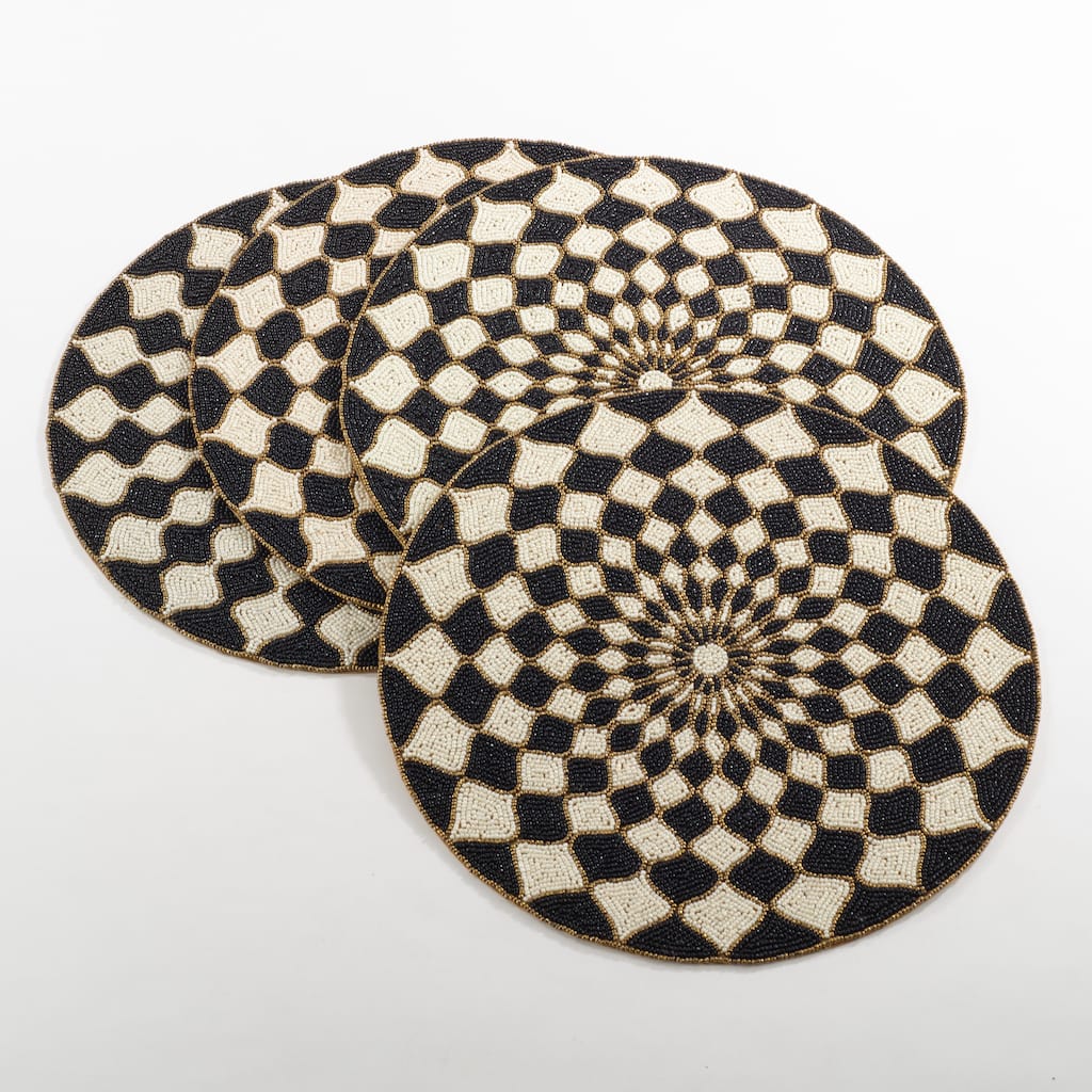 Belagavi Collection Beaded Design Placemat (Set of 4)