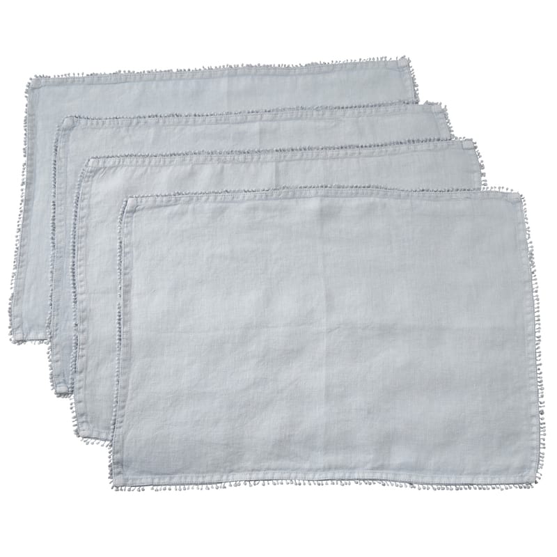 Placemats With Pom Pom Design (Set of 4)