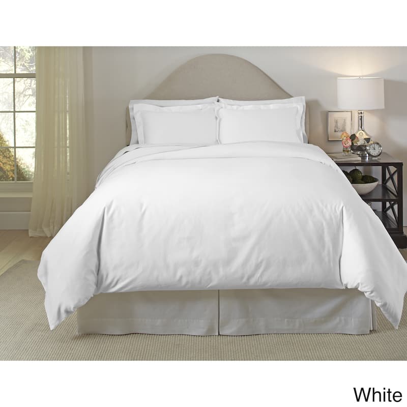 Porch & Den Red Cliff 410 Thread Count Long Staple Cotton Duvet Cover Set - Aqua - Full - Queen/Full/Queen