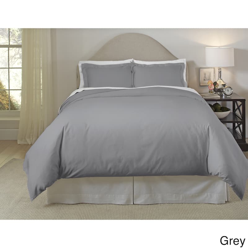 Porch & Den Red Cliff 410 Thread Count Long Staple Cotton Duvet Cover Set - Aqua - Full - Queen/Full/Queen