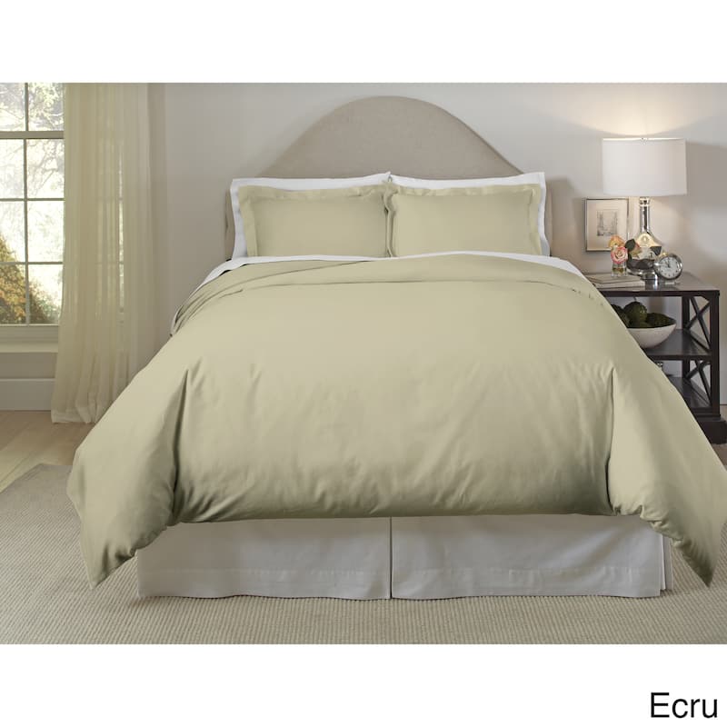 Porch & Den Red Cliff 410 Thread Count Long Staple Cotton Duvet Cover Set - Aqua - Full - Queen/Full/Queen