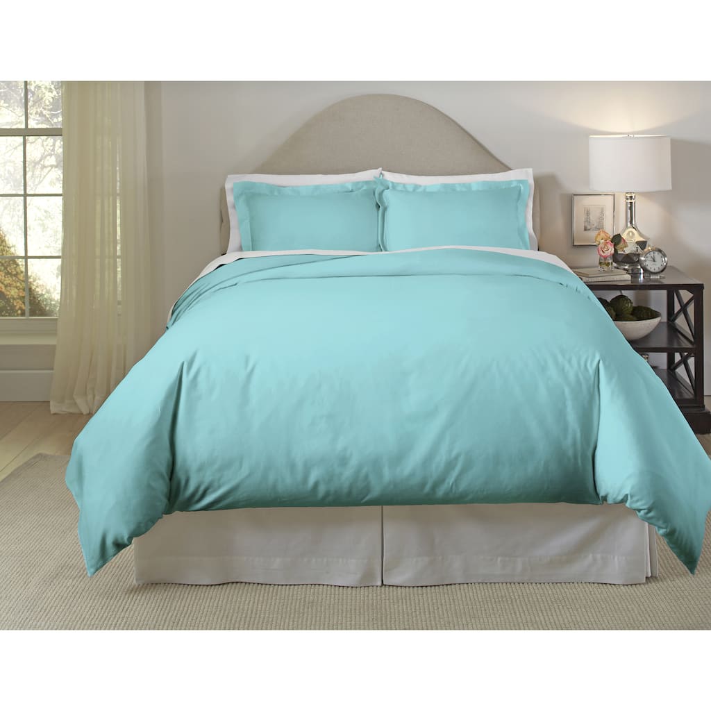 Porch & Den Red Cliff 410 Thread Count Long Staple Cotton Duvet Cover Set