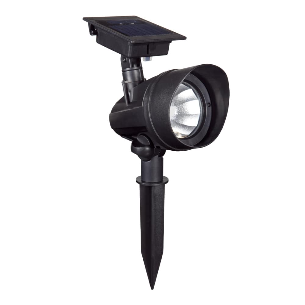 Duracell Black Plastic Solar-powered Outdoor LED Spotlights (Pack of 6)