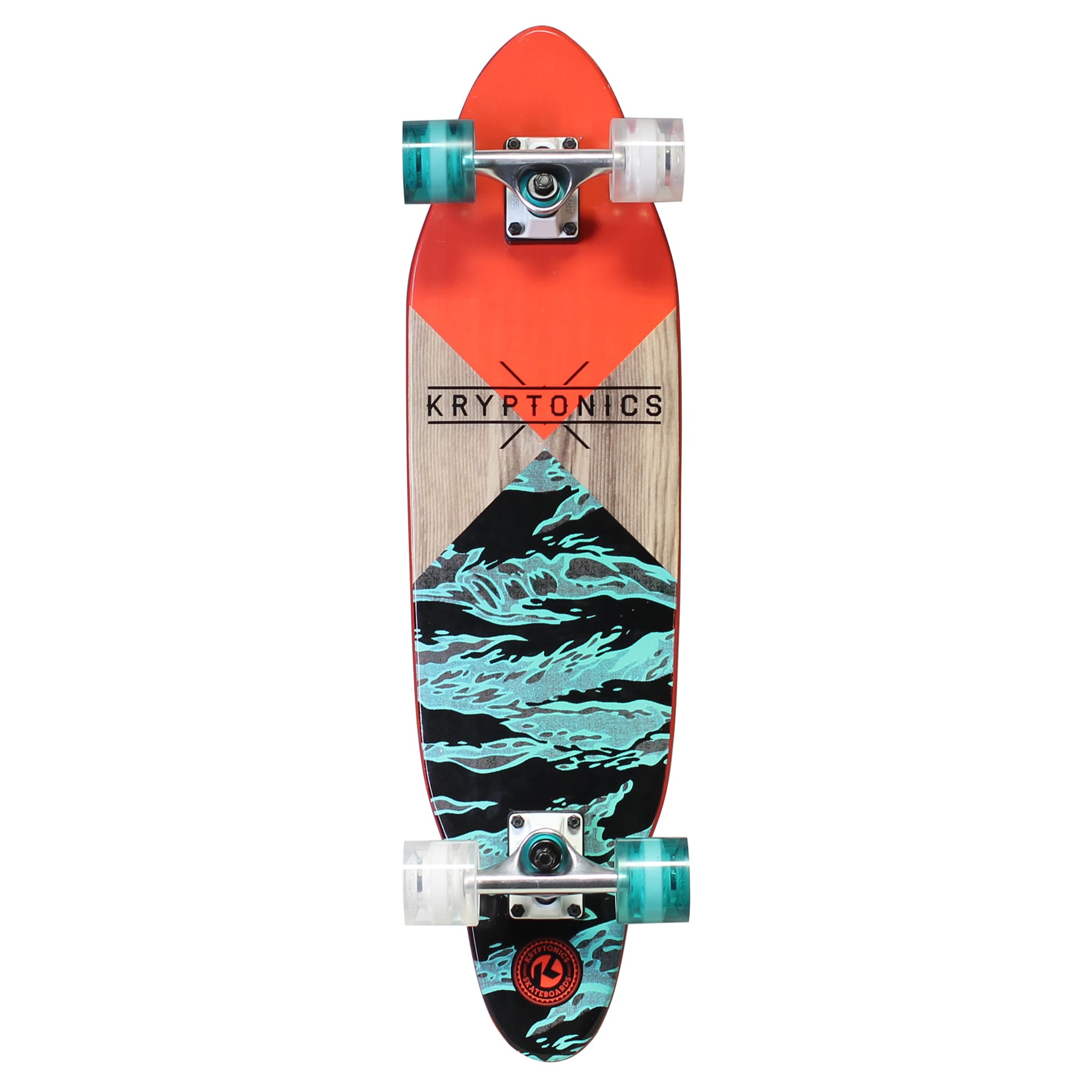 Kryptonics 30-inch x 8-inch Cutaway Cruiser Skateboard - Blue - 30